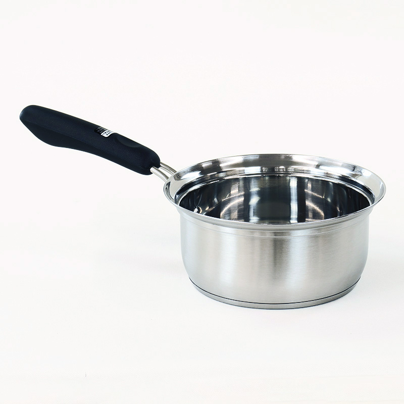 フタが立てられる ステンレス片手鍋 16cm ガス・IH対応 ｜ ミスター