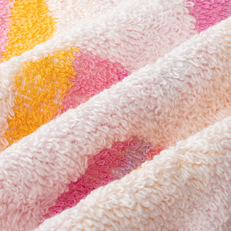 ふんわりやわらかタオル ドリームドット 34×80cm ピンク 5枚組