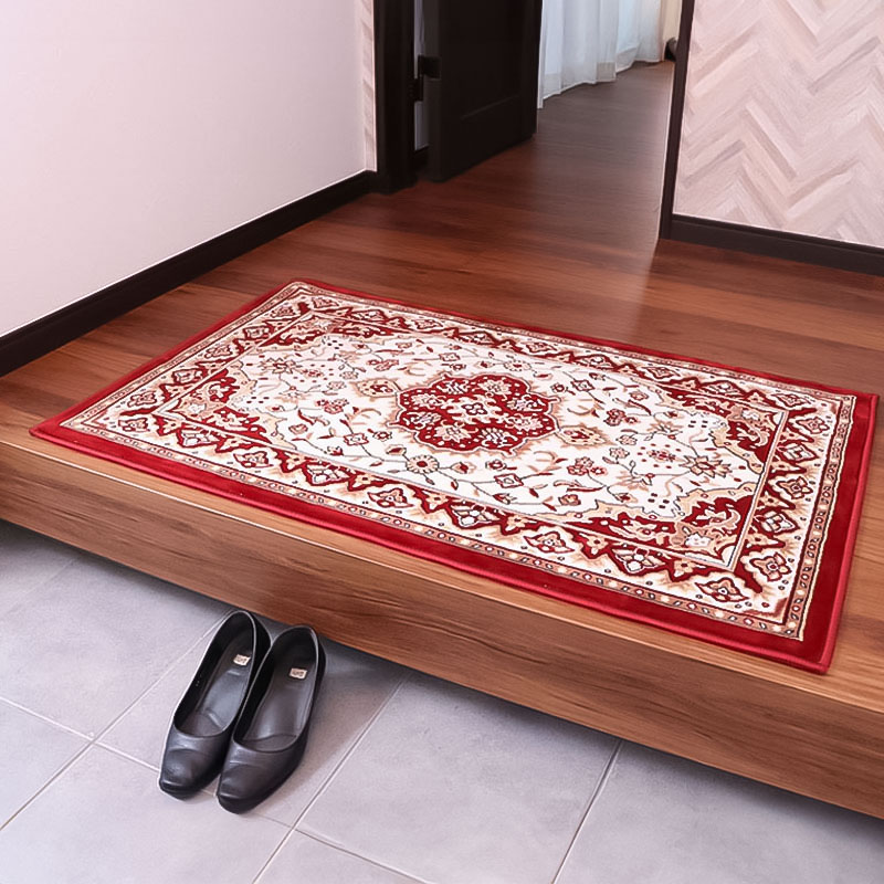 モケット織り 玄関マット メンデルWI 67 X 110cm ワイン ｜ ミスター