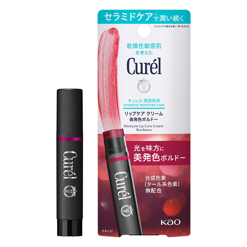 キュレル リップケアクリーム 美発色ボルドー 4.2g ｜ ミスター