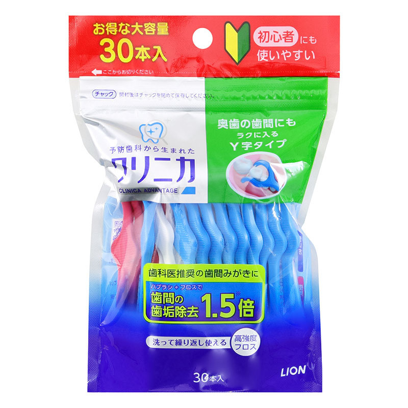 クリニカ アドバンテージ デンタルフロス Y字タイプ 30本 ｜ ミスター