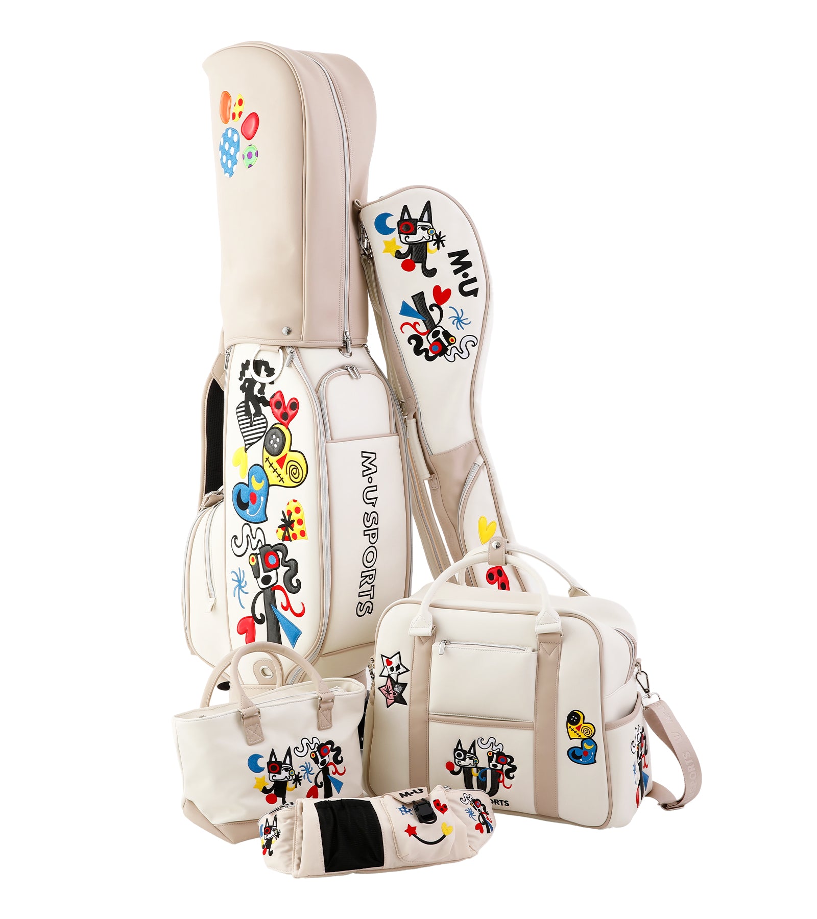 ポップアートカラフルパッチワーク刺繍4WAYクラブケース – M・U SPORTS