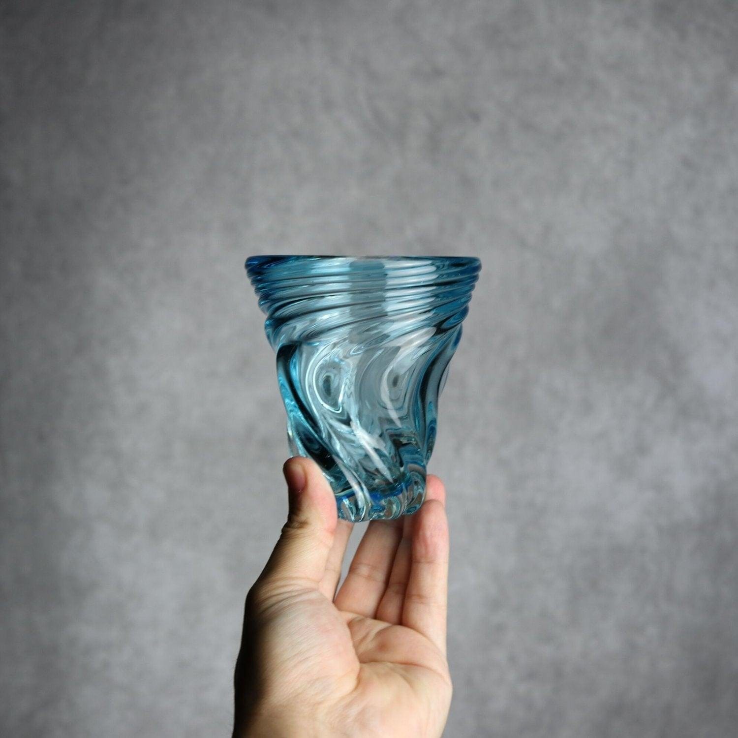 S.モールグラス 水色 琉球ガラス ガラス工房清天｜ガラス工房 清天