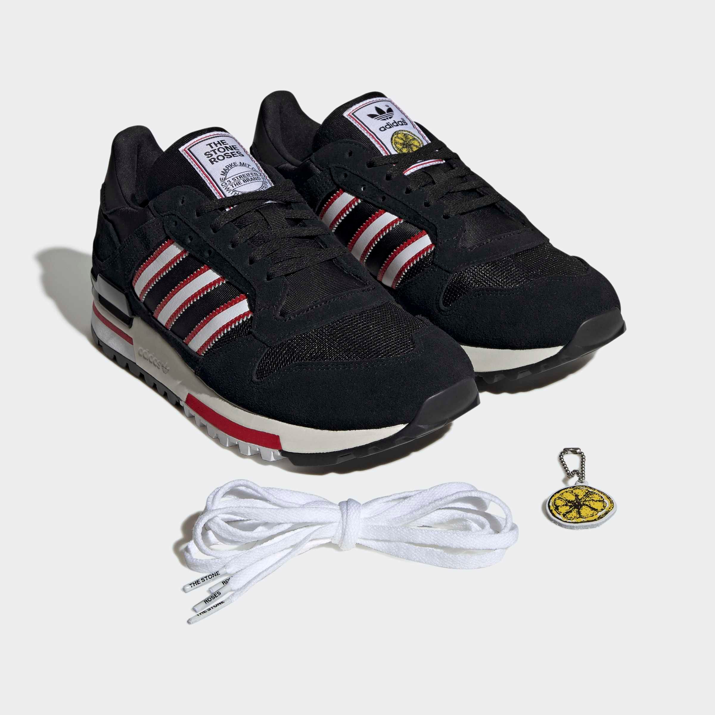 Buy Manchester United x adidas Stone Roses ZX 600 Trainers Black