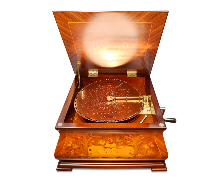 ディスク型オルゴール ポーター・ミュージック・ボックス［スワン