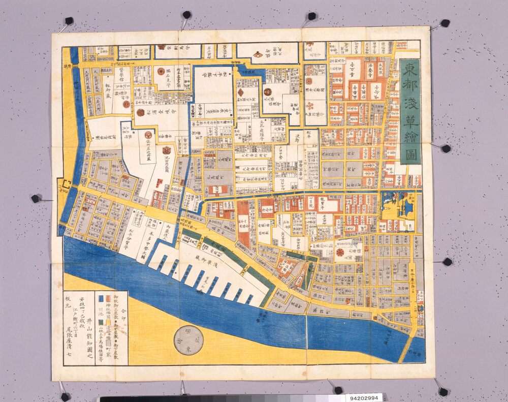尾張屋版江戸切絵図 浅草御蔵前絵図 | ToMuCo - Tokyo Museum Collection