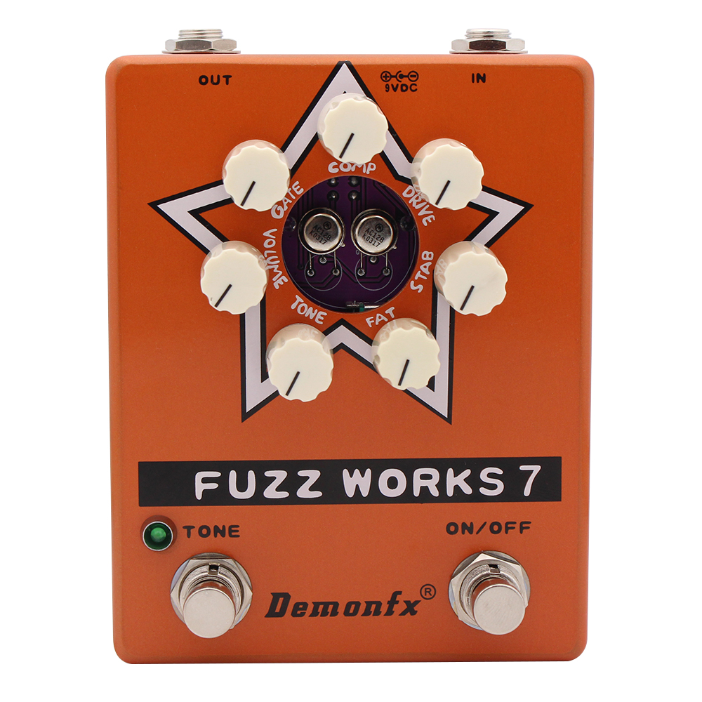 Demonfx Fuzz Works 7 Guitar Bass Effect Pedal Fuzz – Music Express