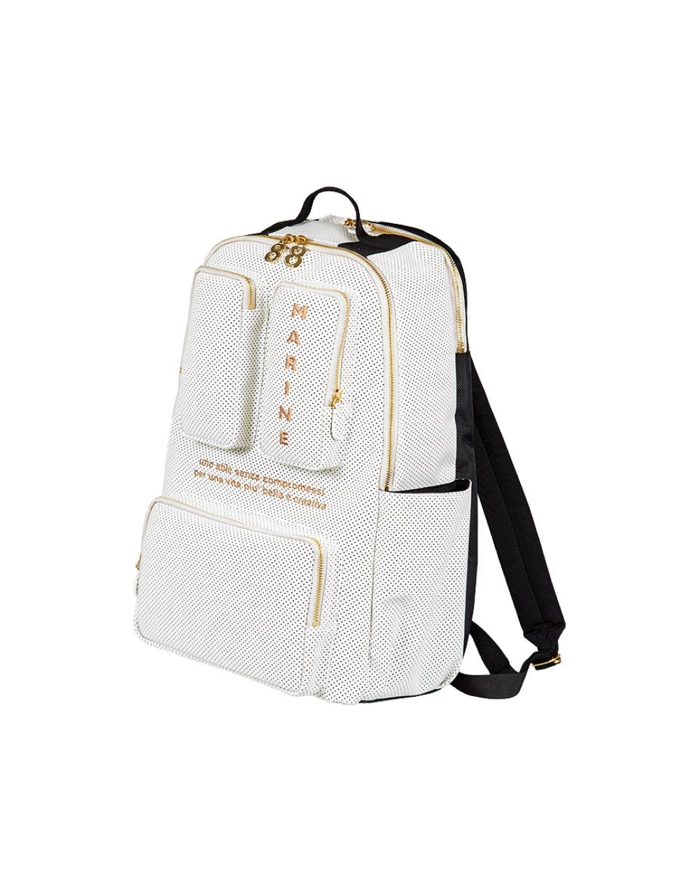 muta☆コンティニュアパンチングエシカルレザーバックパック muta