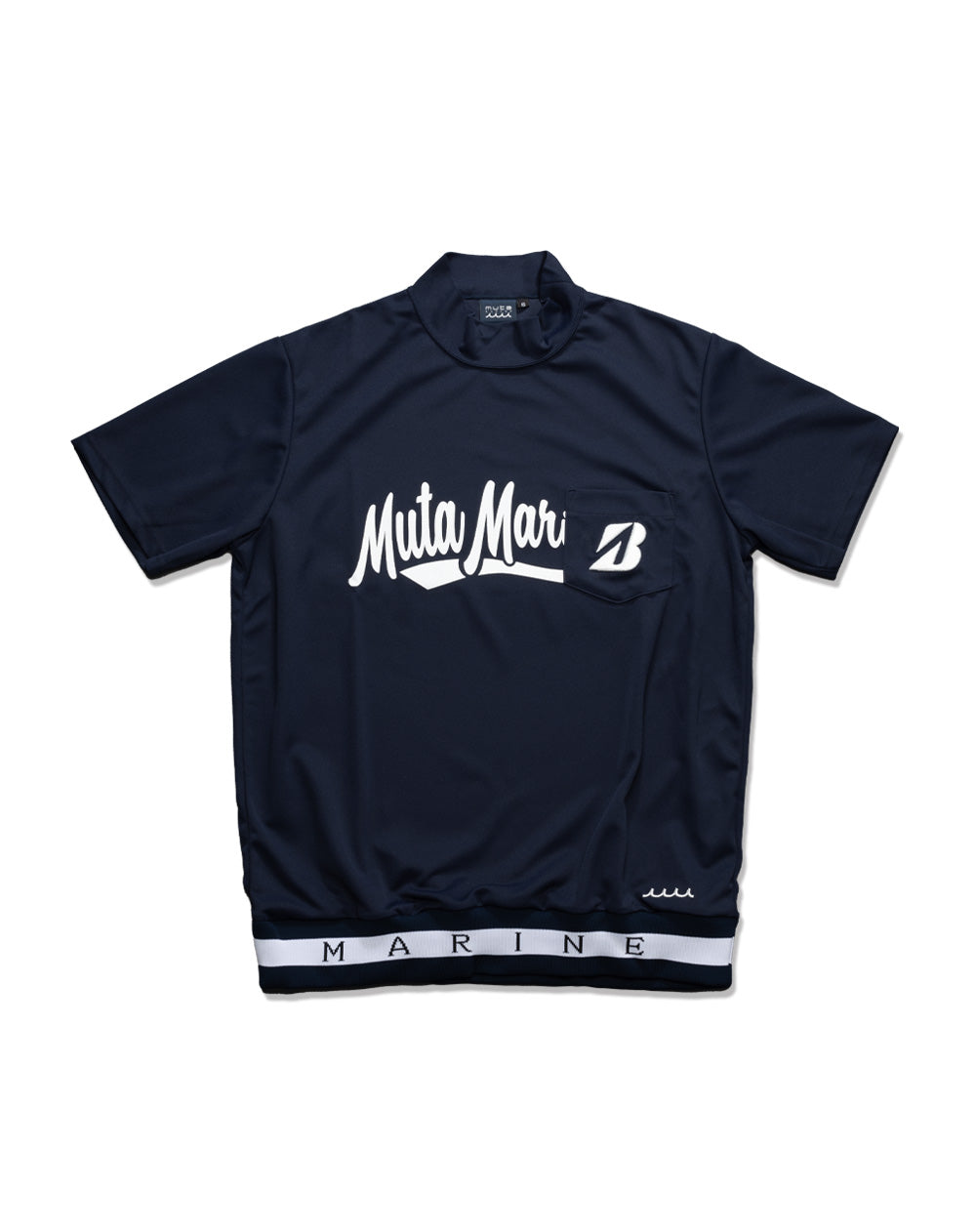 WEB限定］ブリヂストンゴルフ × muta MARINE ヘムリブモックネック