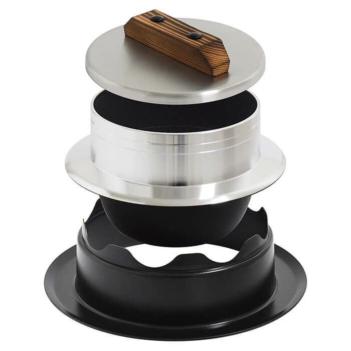 ウルシヤマ金属工業釜飯 ご飯窯 5合 ガス火専用アルミ製 日本製 謹製