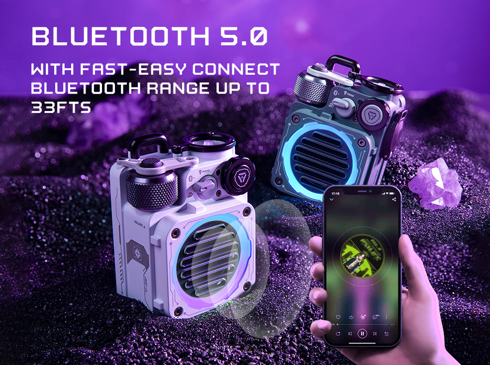 Night Light Cyber Cube Standard Wireless Bluetooth Speaker | Muzen