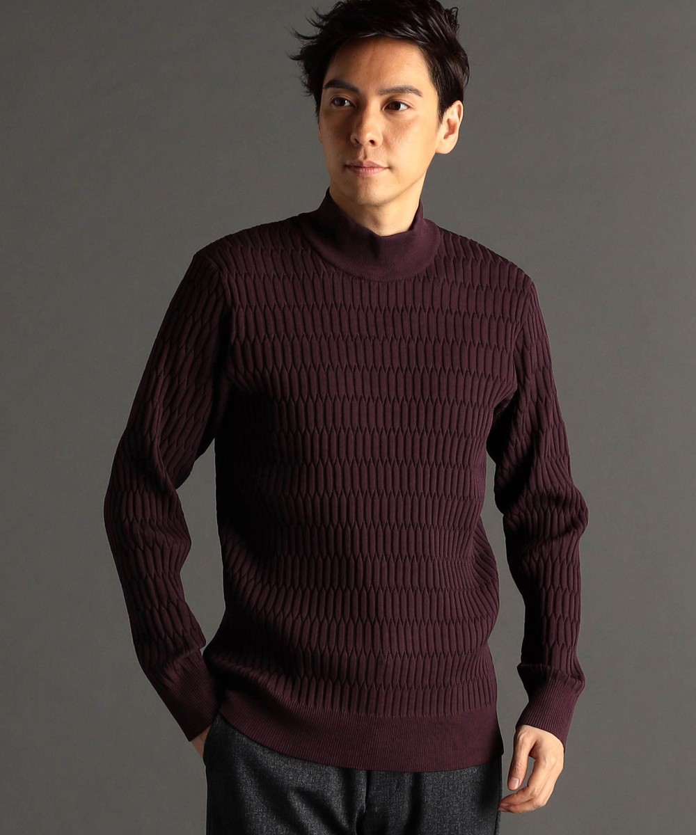 ジオメトリックリブ モックネックニット｜プルオーバー｜ニコル公式