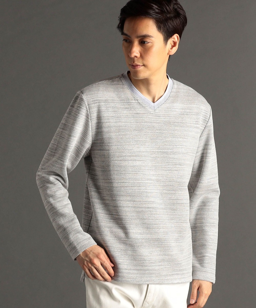 メランジダブルフェイス Vネックカットソー｜長袖｜ニコル公式通販