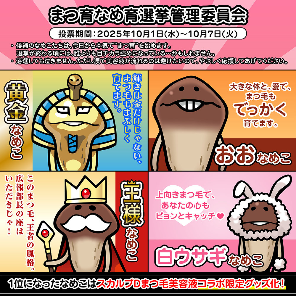 スカルプDのまつ毛美容液」×『なめこ栽培キット』 コラボキャンペーン