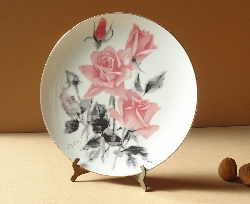 SHOP偶然と必然の間 ノリタケ 飾り皿 バラ 昭和30年代