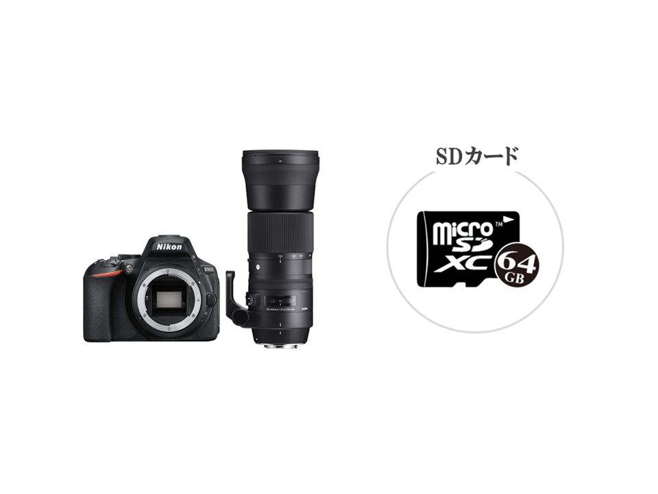 NIKON D5500/D5600 ボディ 一眼レフとSIGMA 150-600mm F5-6.3 DG OS