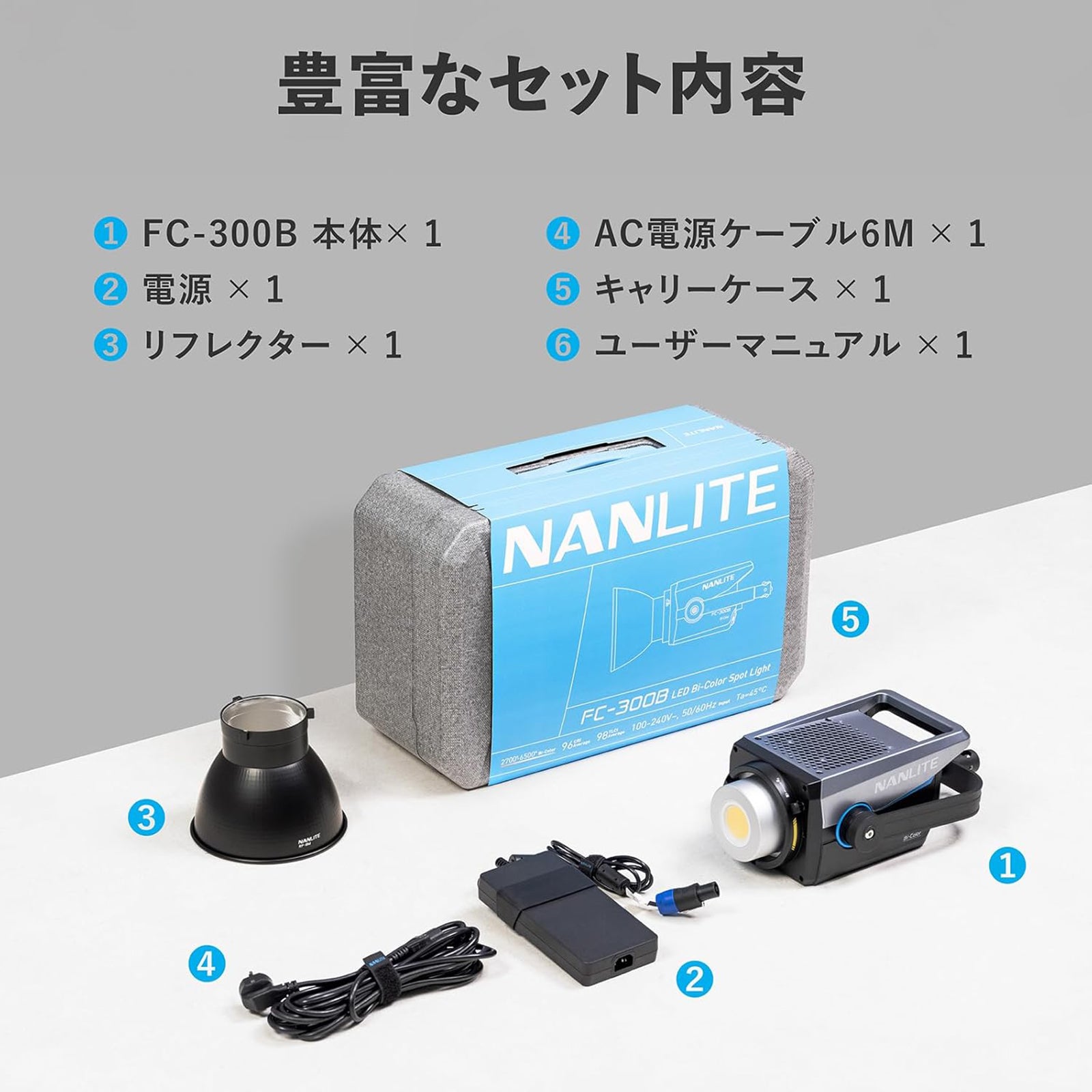 NANLITE FC-300B 撮影用ライト 撮影用ライトセット商品 スポットライト