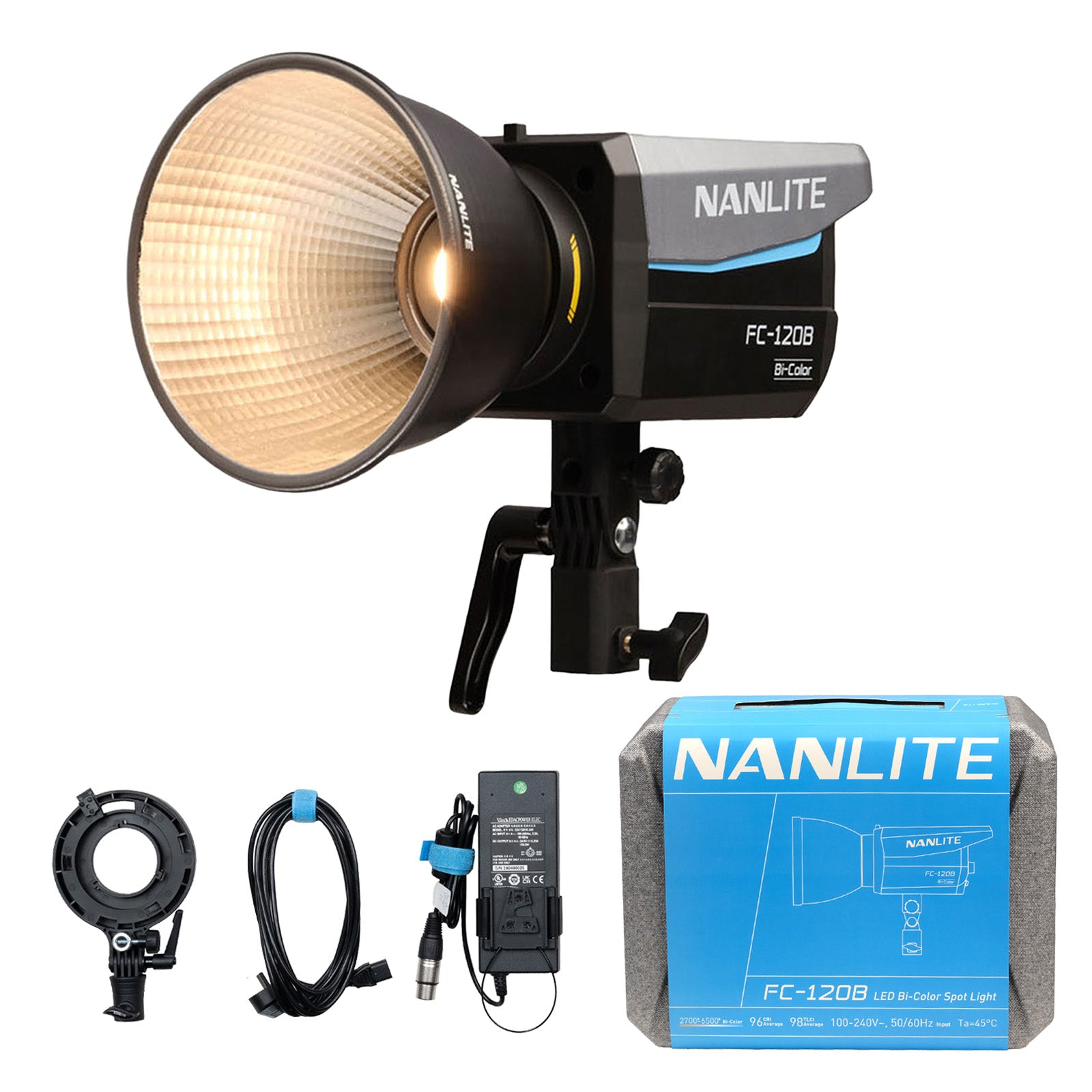 NANLITE FC-120B 撮影用LEDライト 出力145W 色温度2700-6500K スポット