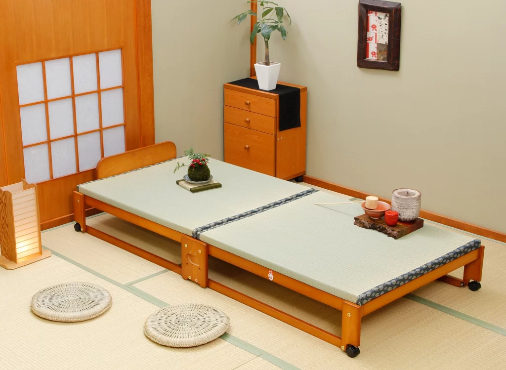 NK-2700］折りたたみベッド畳 ロータイプ シングル - 中居木工