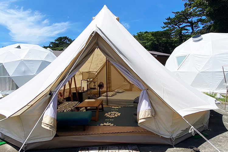 テントタイプ｜お部屋｜凪NAGIグランピング【公式】｜伊豆諸島 式根島