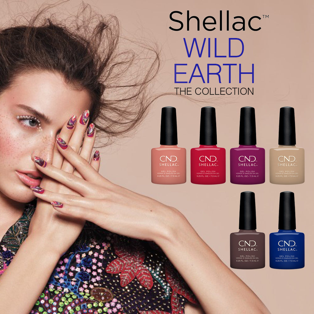 CND Shellac Gel Polish, Wild Earth Collection, Full line of 6