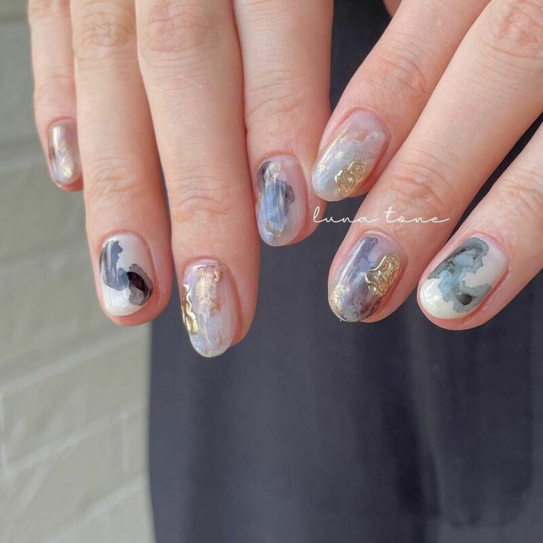 インクネイルの魅力》じゅわっとニュアンス感がかわいい人気デザイン6