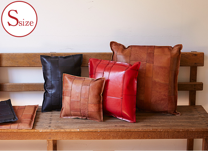 座り心地良さを感じる】牛革レザークッション S tunagu 26 名入れ可