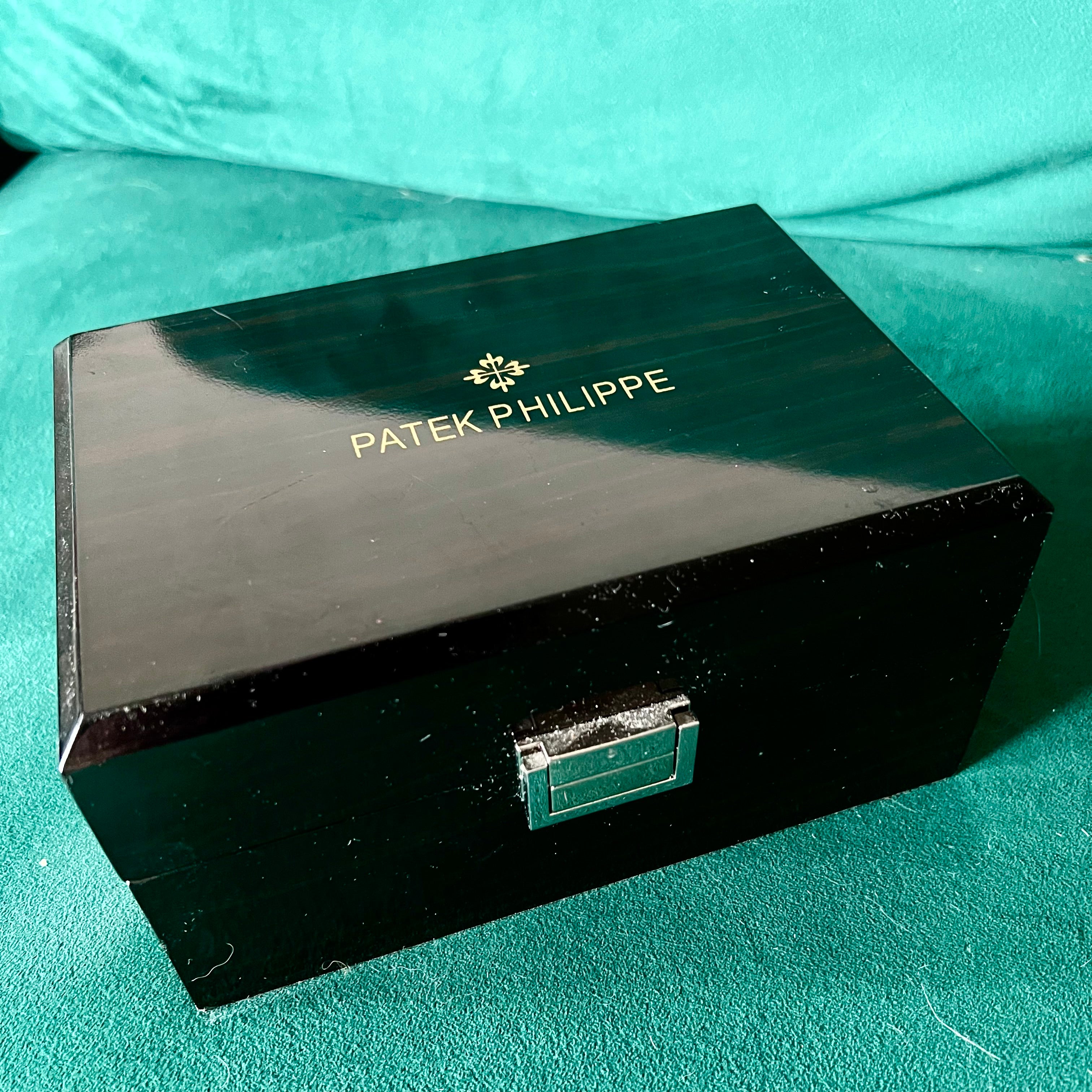 PATEK PHILIPPE Luminous Brown Wooden Box 7.75x5.25x4 inches