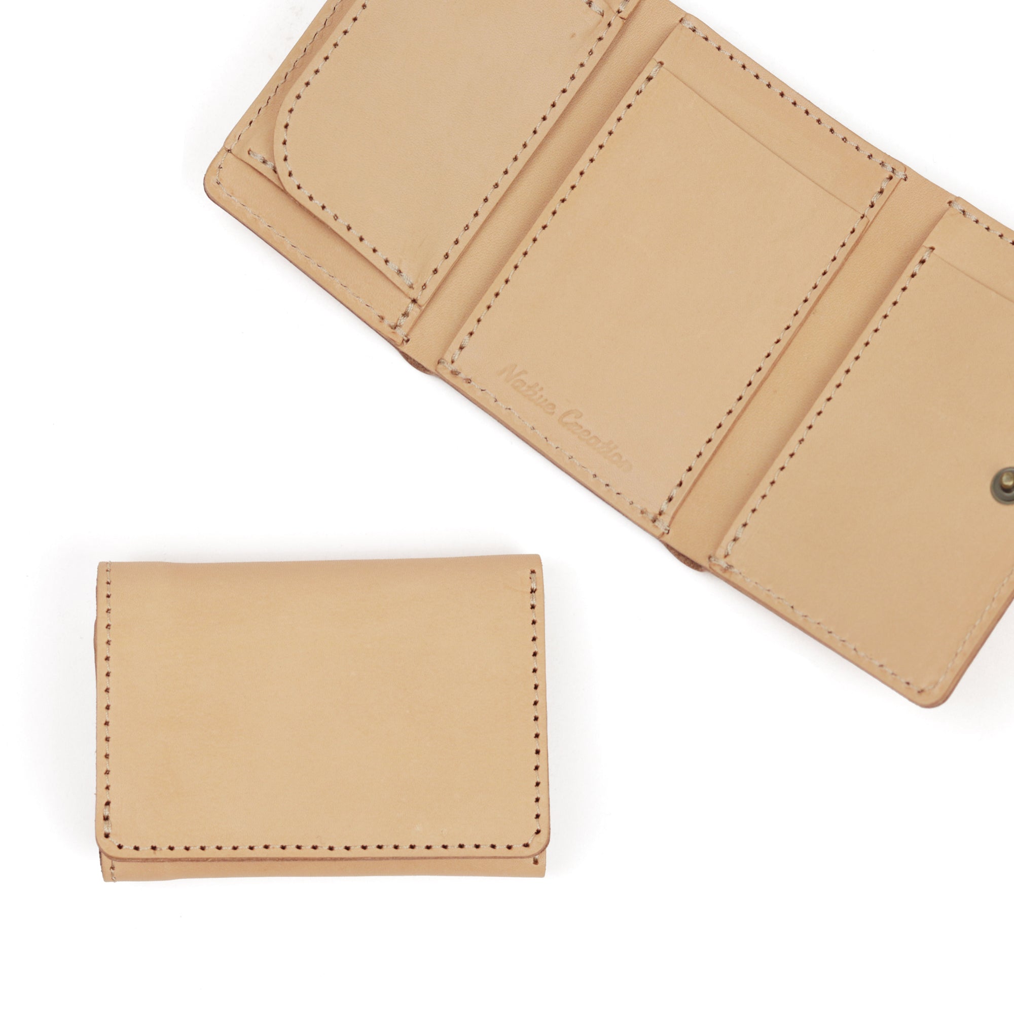 コンパクトミニ財布】栃木レザーナチュラルNC3783-NTR｜Native