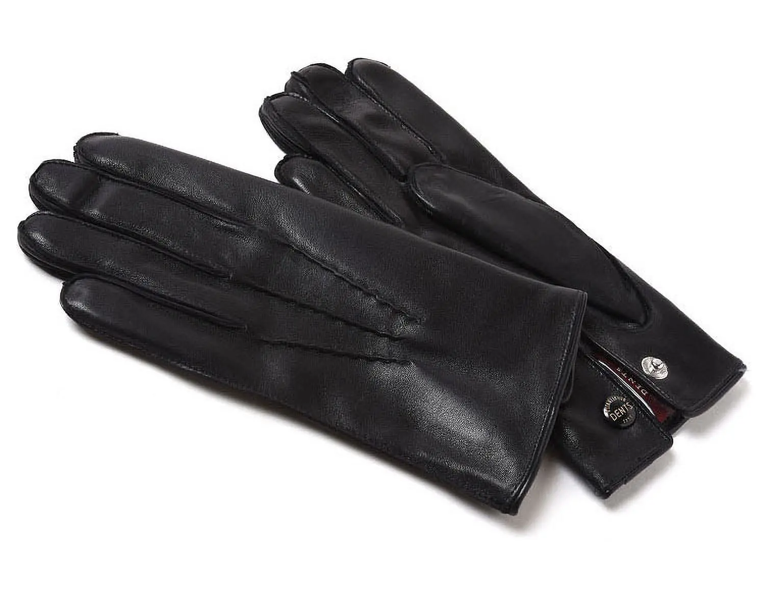 デンツ 15-1590 ヘアシープ×ラビットファー Black×Gray レザーグローブ