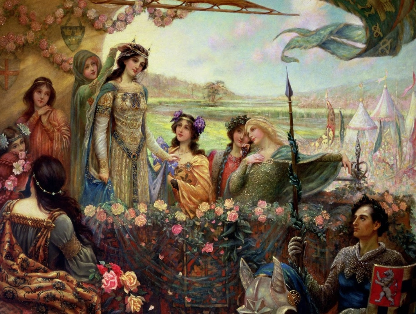 Lancelot and Guinevere by Herbert James Draper (437 Piece Wooden