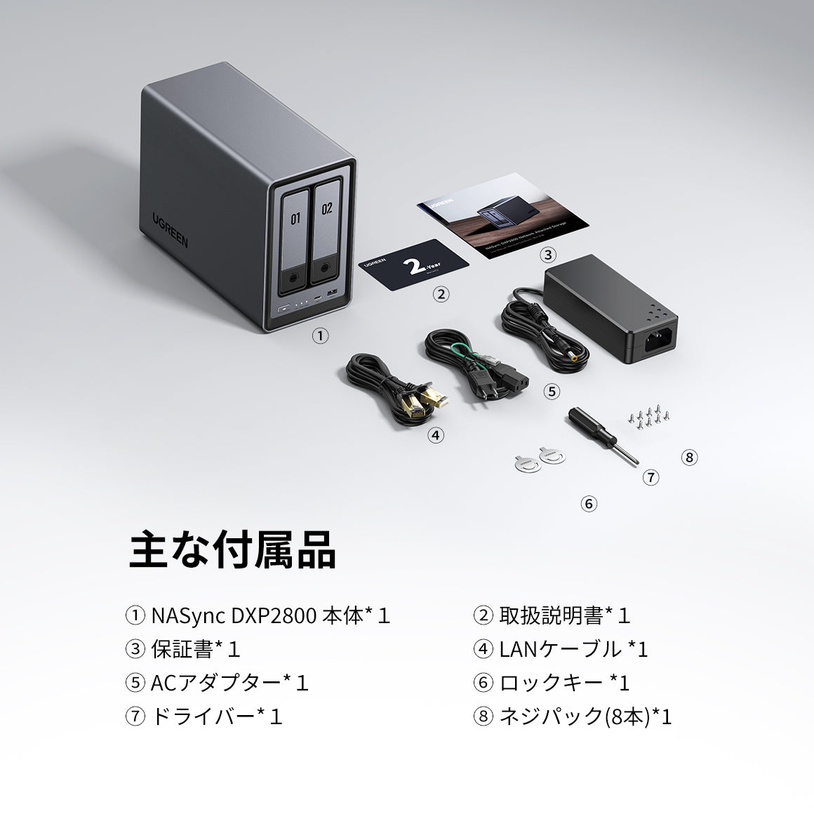 UGREEN NAS 2 ベイ｜76TB大容量と30日間の安心お試し