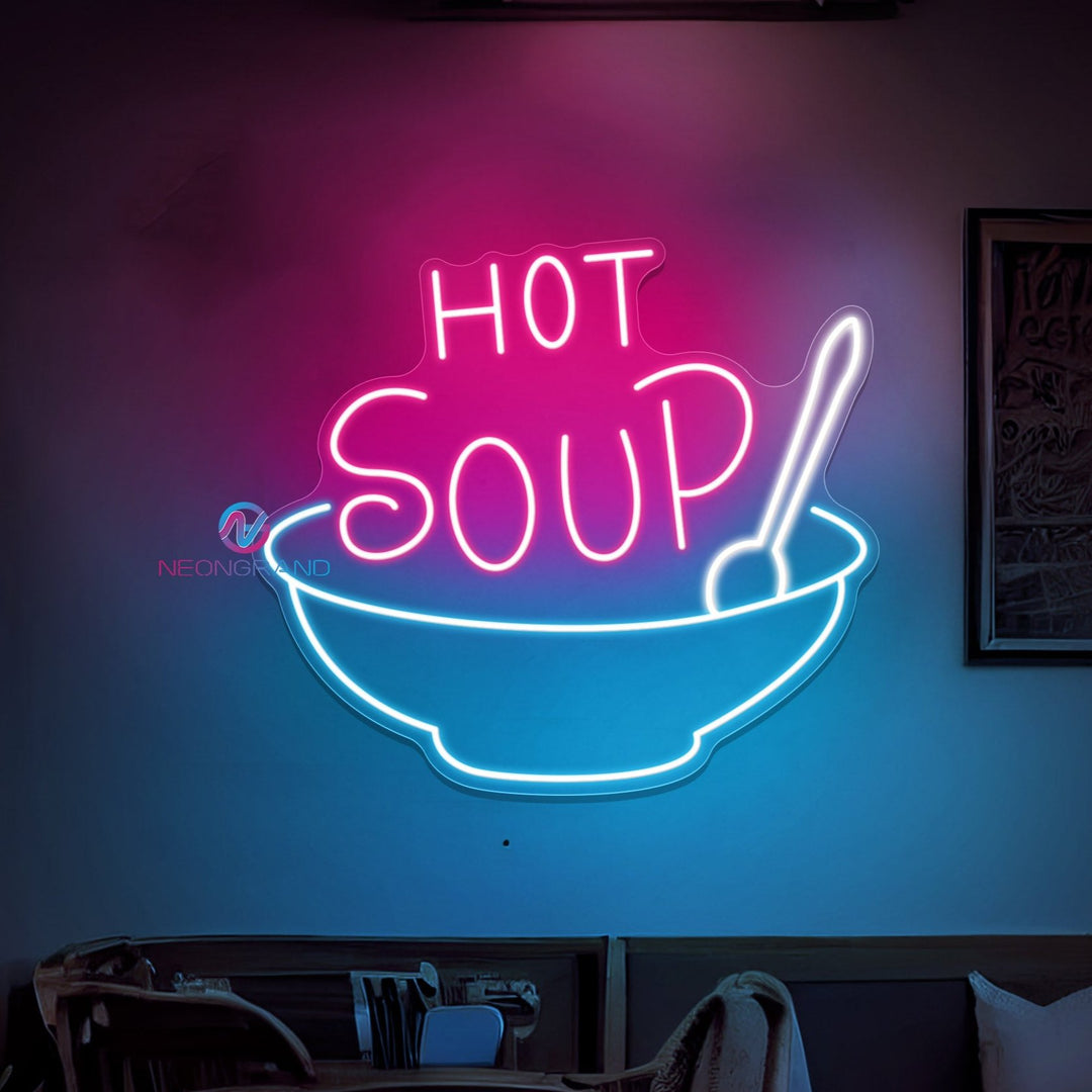 Hot Soup Neon Sign Restaurant Led Light - NeonGrand
