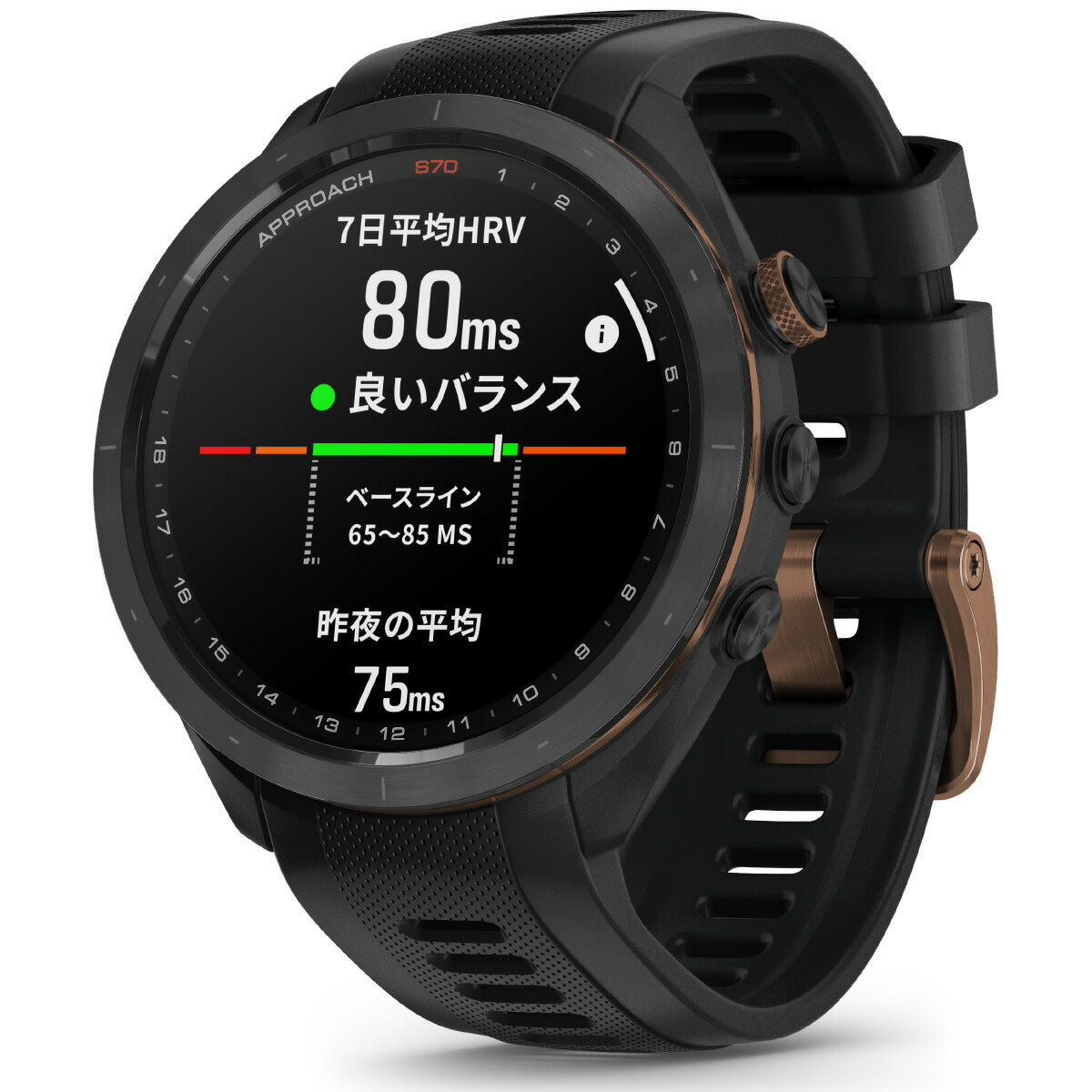 ガーミン GARMIN Approach S70 アプローチ S70 47mm ブラック ブロンズ