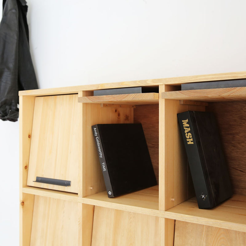 マガジンラック マガジンスタンド 雑誌収納 天然無垢材 幅94cm 無垢