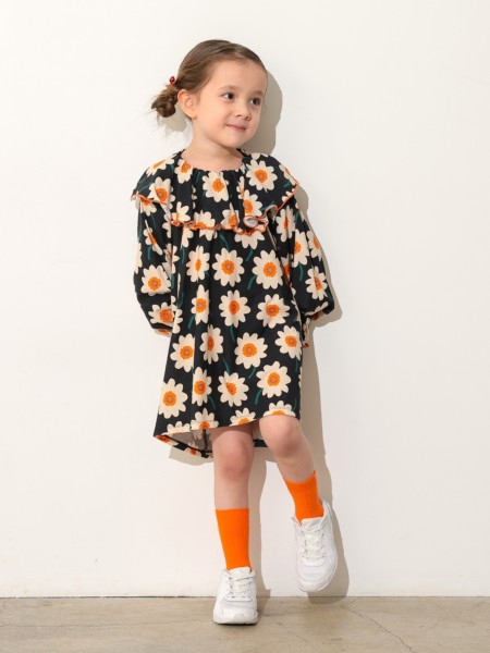 ｿｳｶﾞﾗﾌﾟﾘﾝﾄﾌﾘﾙｶﾗｰﾜﾝﾋﾟｰｽ | 子供服のオーシャン＆グラウンド