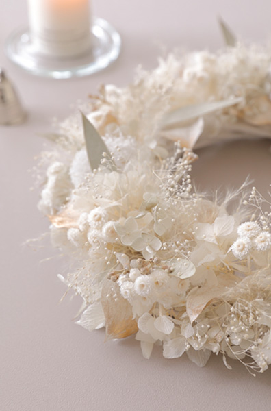 スノースケープ - プリザーブドフラワー クリスマス 玄関用 玄関 壁