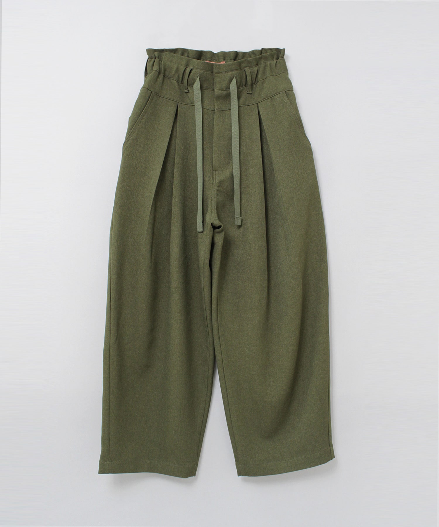 R4366 ウールライクなコックさんのスラックスパンツ(F スチールグレー