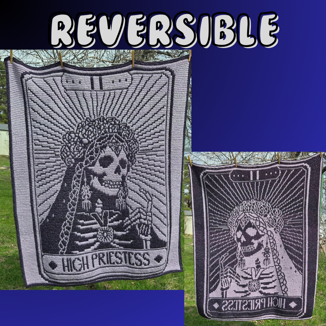 High Priestess Tarot Mosaic Crochet Pattern | Nerd Princess Designs