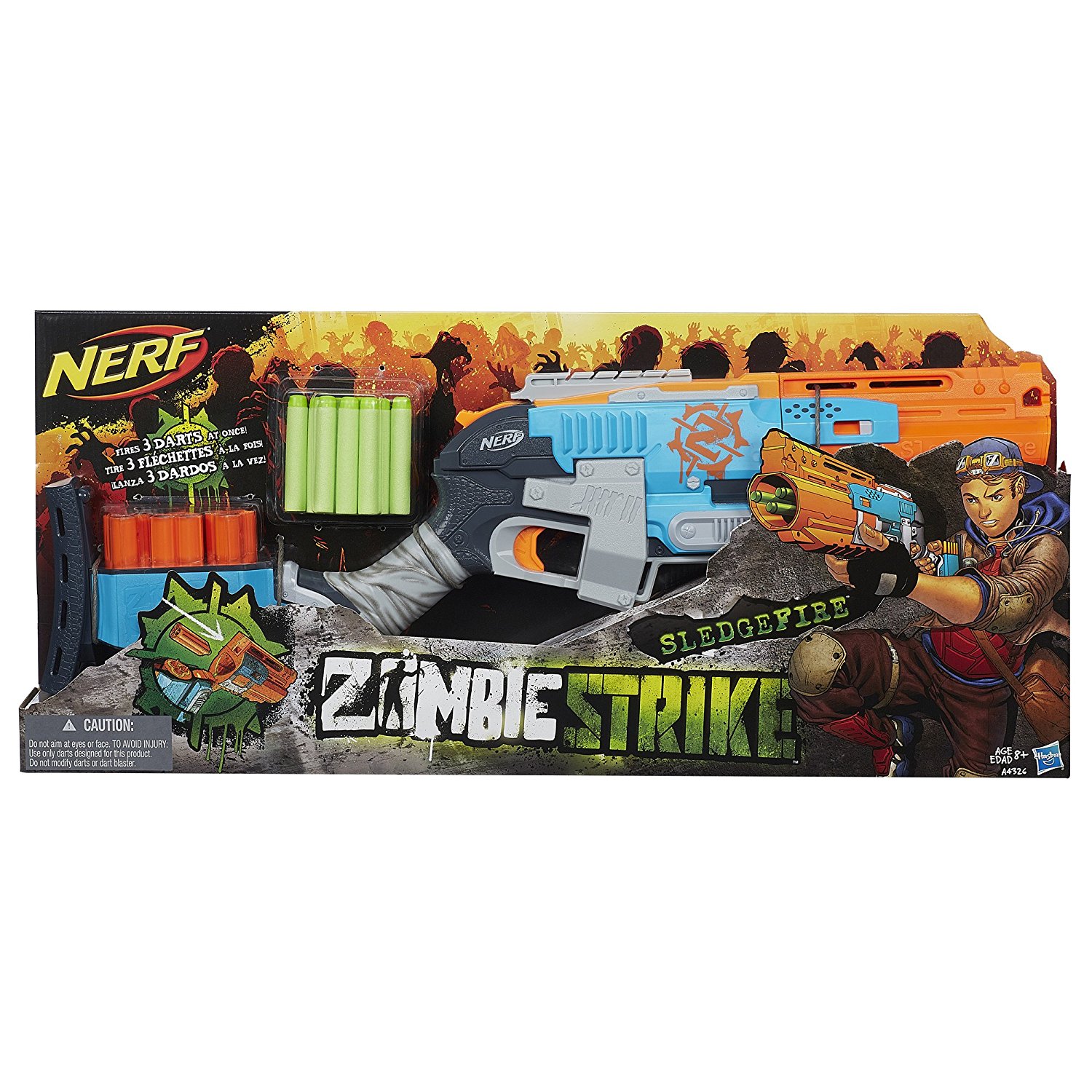 Бластер Nerf Zombie Strike SledgeFire (A4326) | Нерф СледжФайер