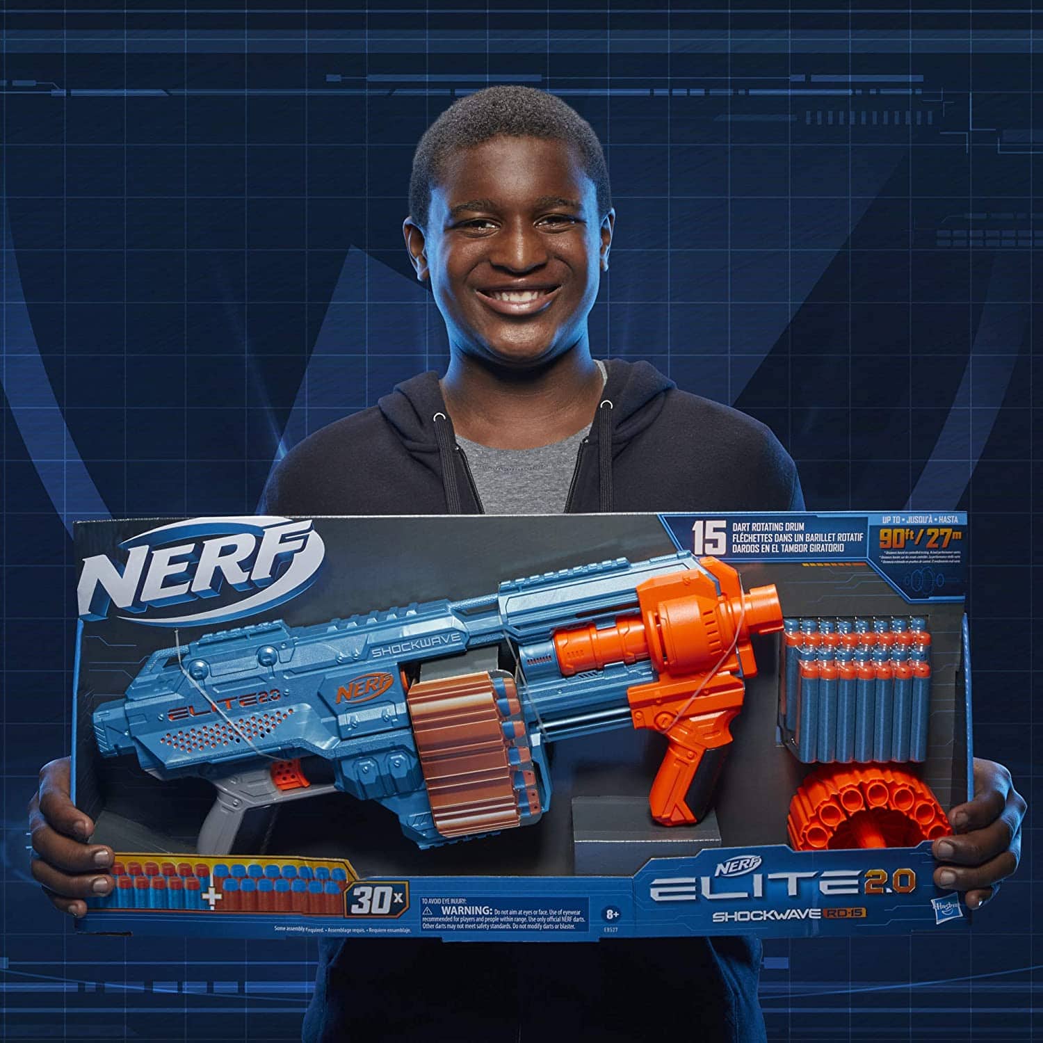 Бластер Nerf Elite 2.0 Shockwave RD-15 (E9527)