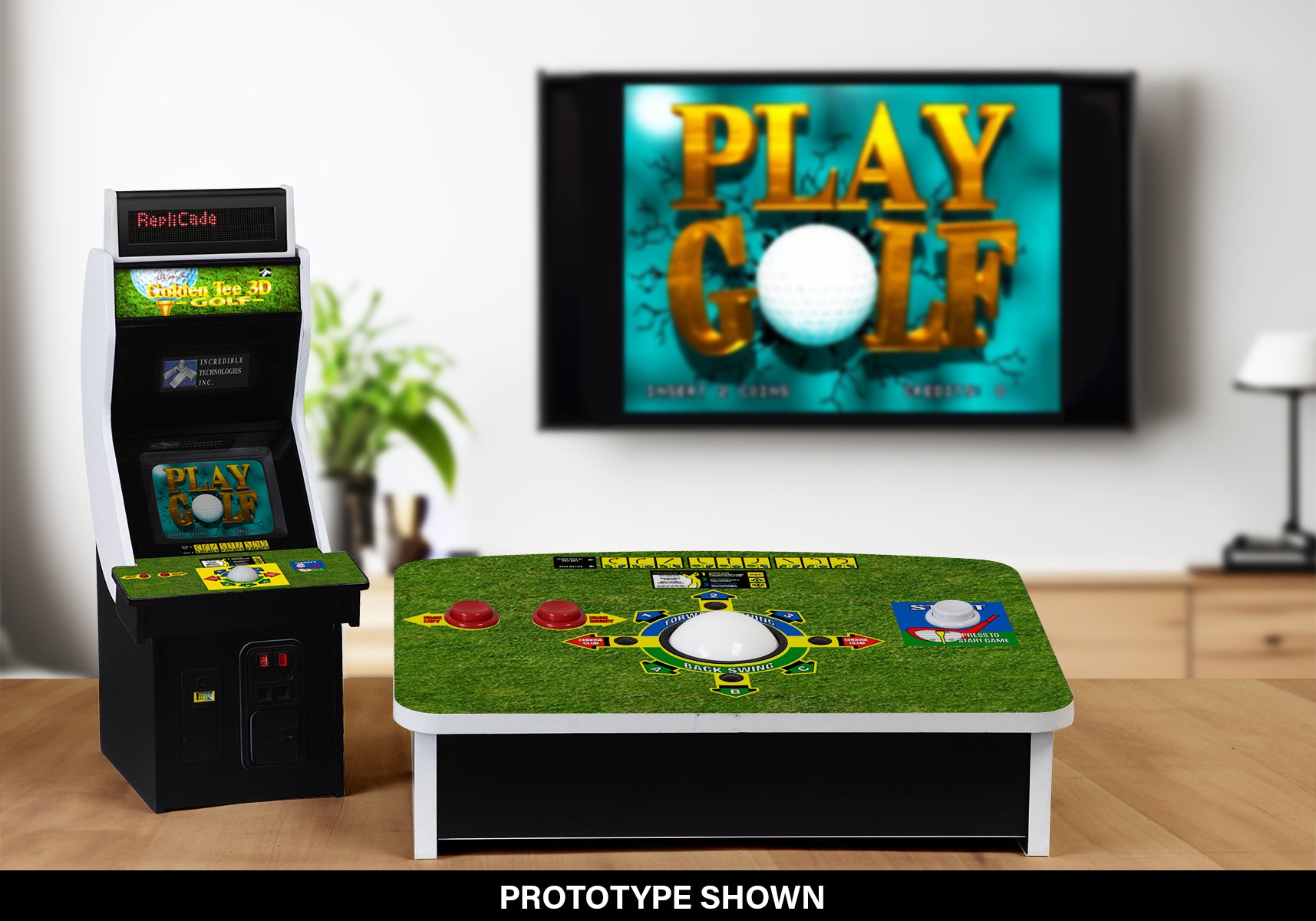 Golden Tee x RepliCade + Real Arcade Trak-Ball Stick™ Bundle – New