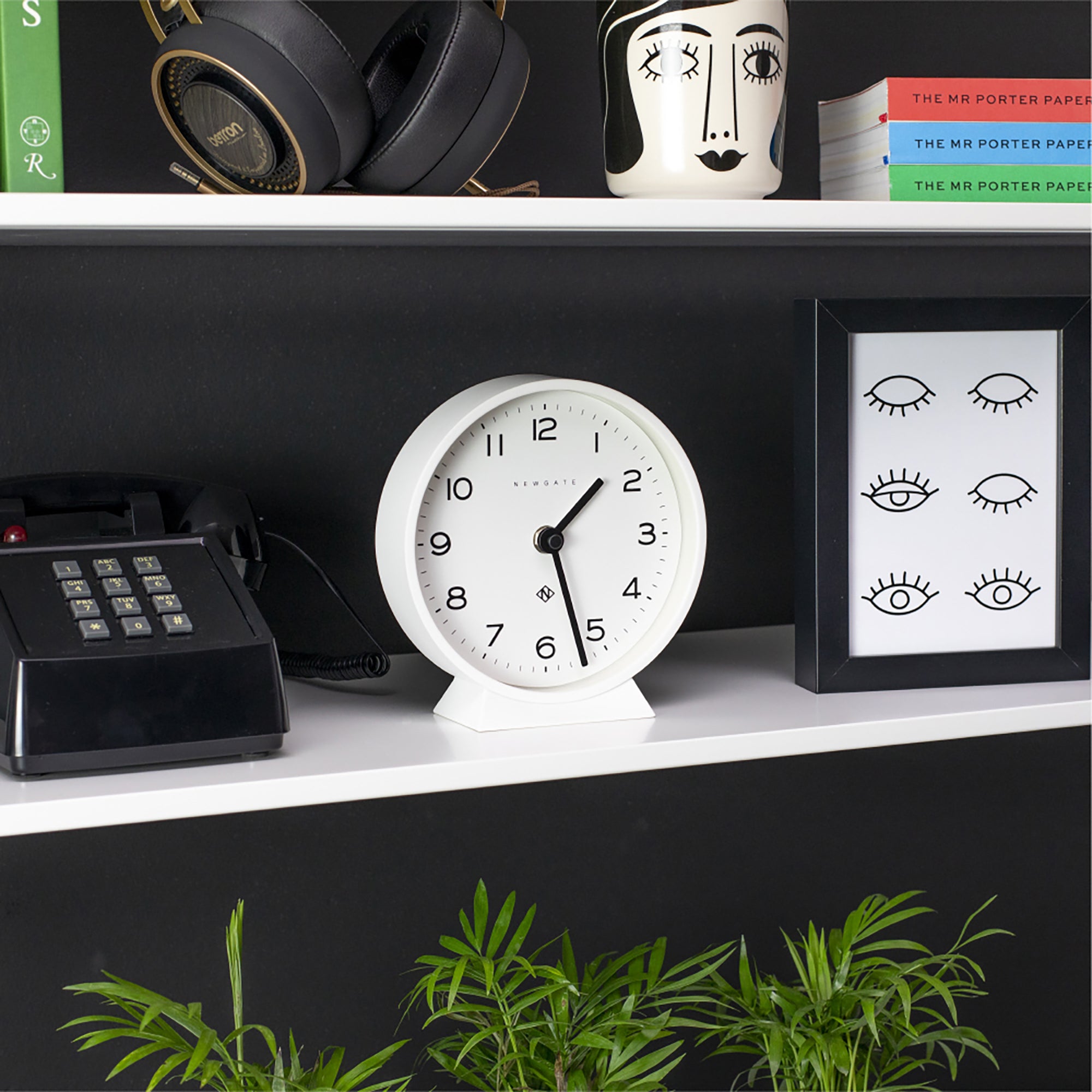 Newgate M Mantel Echo clock in white – Newgate World