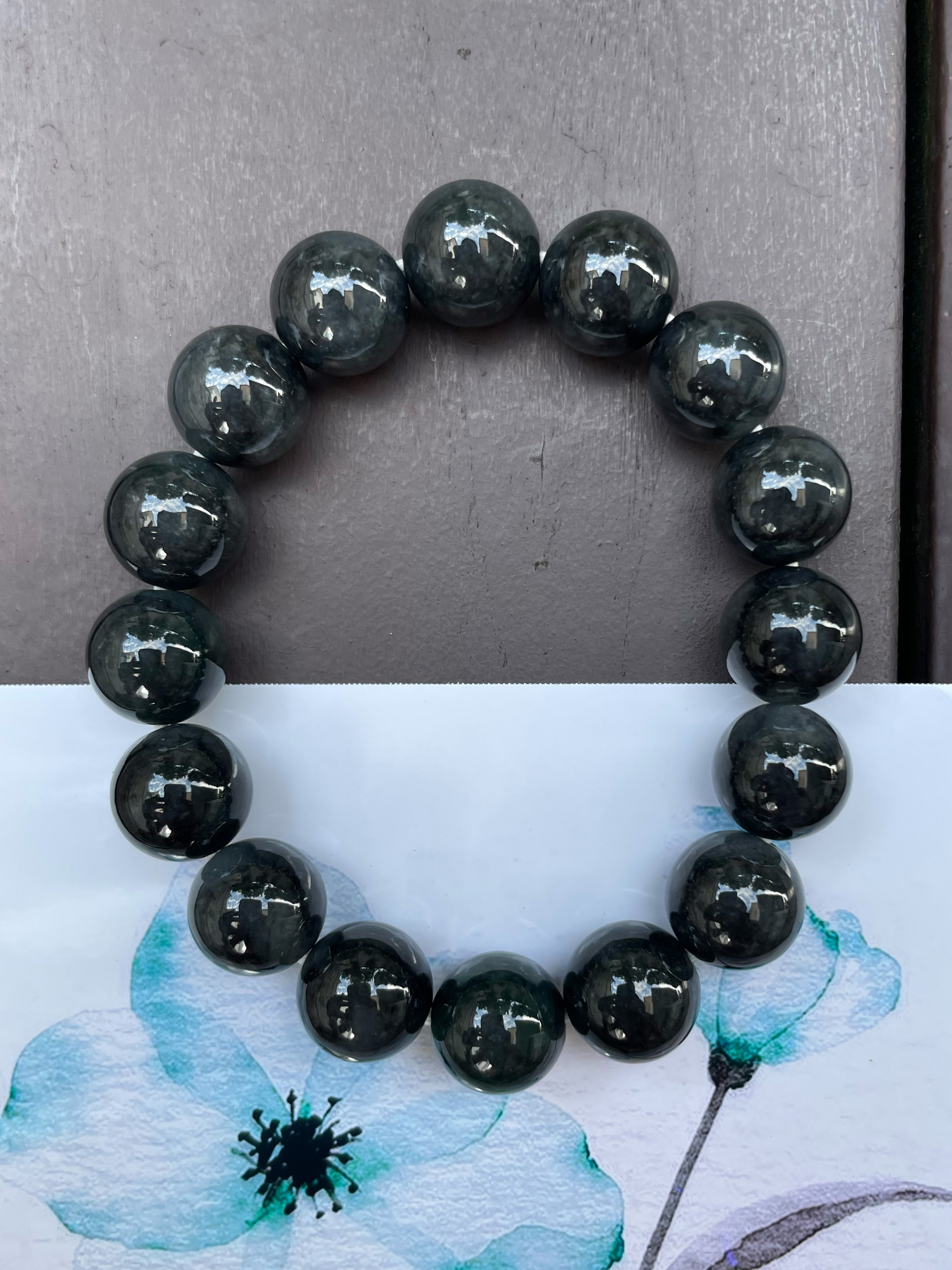 Black Jade Bead Bracelet (NJBA073) – New Jade