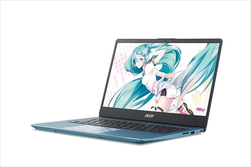 日本エイサー、初音ミクとコラボしたミクブルーの14型ノートPC | マイ