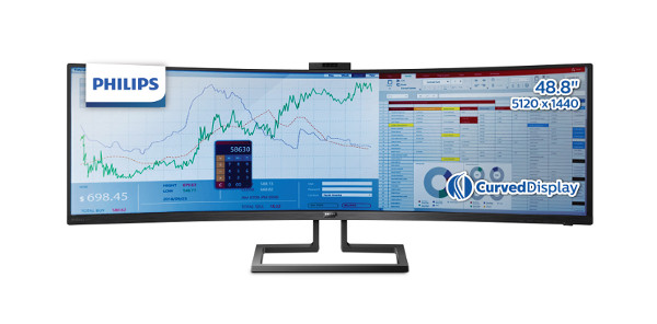 フィリップス、49型の超ウルトラワイド曲面ディスプレイ | マイナビ