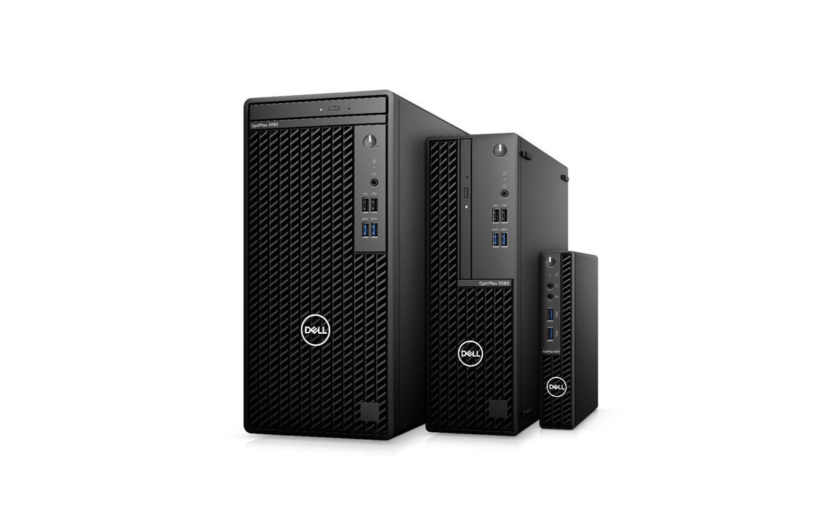 デル、オフィス向けデスクトップ「New OptiPlex 3080」 - サイズ違いで