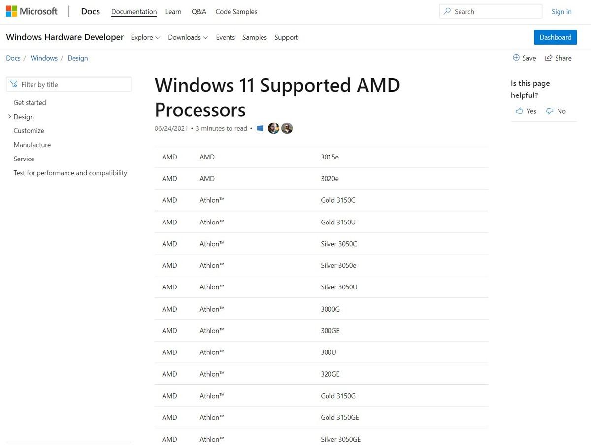 Windows 11、公式サポートは第8世代Intel Core以降 - 対象CPUが公開