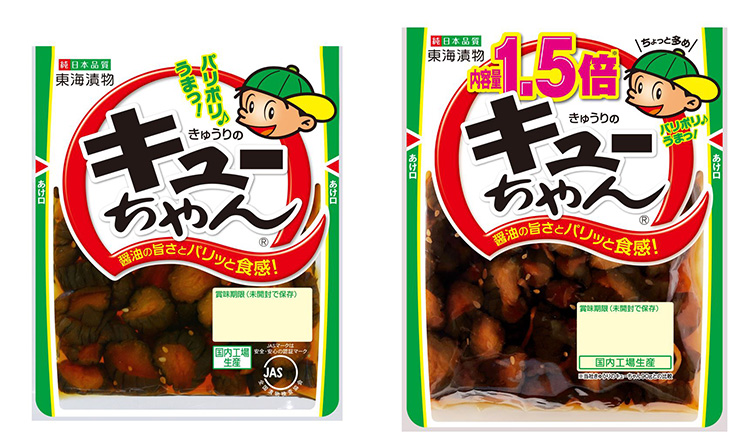 東海漬物「きゅうりのキューちゃん」、賞味期限90日から120日へ延長