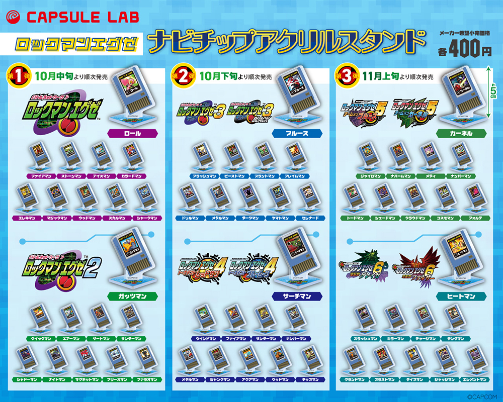 ロックマンエグゼ』シリーズより、”ナビチップ”を題材にしたグッズが新